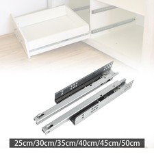 2Pcs Heavy Duty Drawer Slide Rails Simple Install Undermount Glide System for