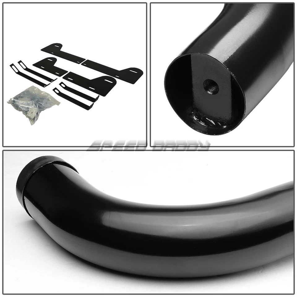 PARA 02-09 DODGE RAM 1500-3500 CABINE DUPLA PRETA 3" BARRA NERF LATERAL ESTRIBO - Imagem 3 de 4