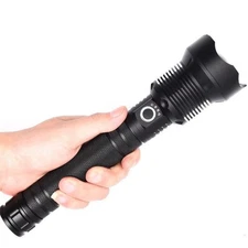 350000000 Lumen Super Bright LED Tactical Flashlight Rechargeable LED Work Light