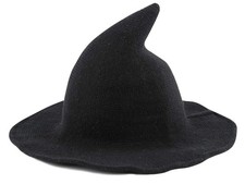 Halloween Witch Hat for Women Wide Brim Foldable Pointed Cap for Halloween Pa