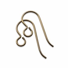 10-Pack Antique Brass Niobium Ear Wires, Hypoallergenic Earring Hooks, USA Made