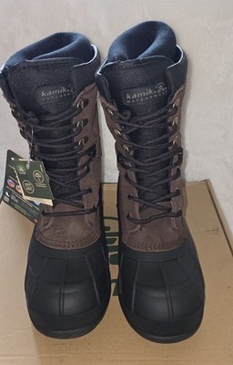 Kamik Men's Nation Wide Dark Brown Boots Size 8 Brand New With BOX.