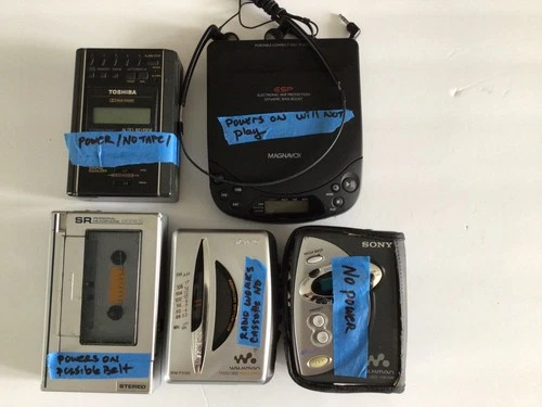 Sony Walkman & Vintage Sears & Toshiba Cassette Player & CD Lots , Parts /Repair