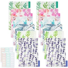 Framendino, 12 Pack Binder Index Dividers A5 Plastic Insertable Page Tab 