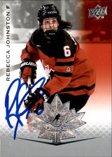 Rebecca Johnston Signed 2021 Upper Deck Canada Women Card #51 Team Canada