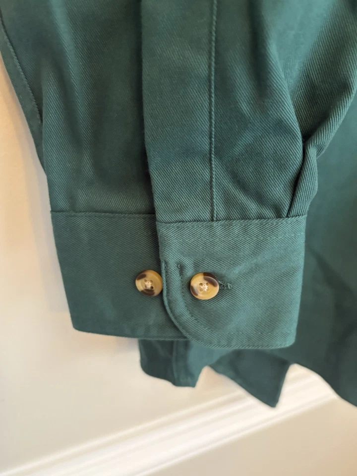 Camisa de vestir de popelina Red Kap para hombre talla Pequeño cazador verde Foto 2 de 4