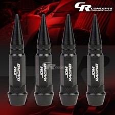 4pcs Universal 60mm Aluminum Black Spike Valve Cap Tire Rim Prevent Air Leakage 4pcs Universal 60mm Aluminum Black Spike Valve Cap Tire Rim Prevent Air Leakage