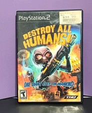 Destroy All Humans Sony PlayStation 2 PS2 Game Black Label CIB W/ Manual