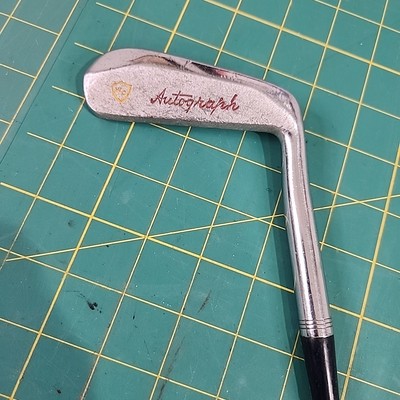 Wright & Ditson C Autograph Putter Golf Club RH 33.5'' Blade Steel Shaft Vintage