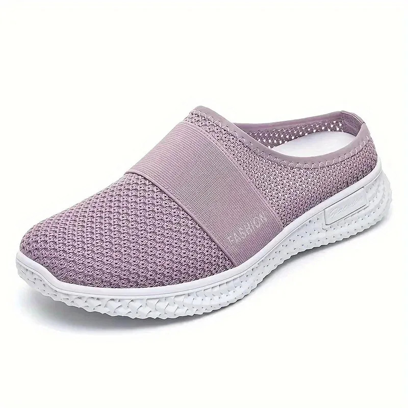 Mules de Mujer Color Sólido Zapatos de Verano Zapatillas Cómodas y Transpirables