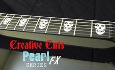 Crimson Ghost Misfits Skull MOP Fret Markers Inlay Stickers for BASS and GUITAR