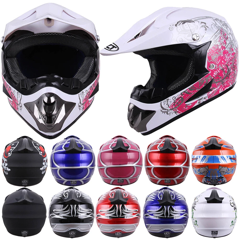DOT Youth Helmet Child Kids Motorcycle Full Face Offroad Dirt Bike ATV S M L XL