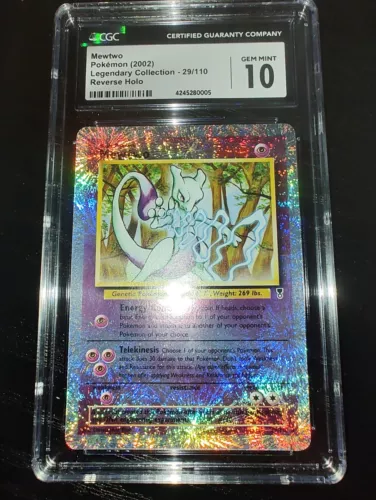 CGC 10 GEM MINT Pokemon Mewtwo Legendary Coll Reverse Holo #29/110 WOTC