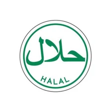 Halal label stickers 1.25" round labels size 1000 each roll food decals new