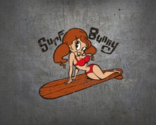 Surf Bunny Aufkleber - Sticker Surfboard Olds...