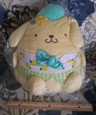 Sanrio Pompompurin Lemonade Suit Bow Tie Wink Plush - NWT From Japan