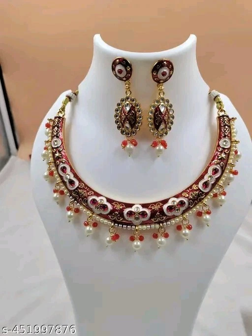 Meenakari индийская свадьба вечеринки kundan ювелирных изделий ошейник ожерелье свадебный комплект - Изображение 3 из 3