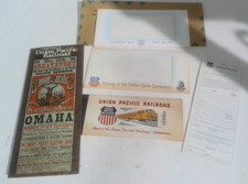 VINTAGE Union Pacific Railroad RARE Brochure Envelopes Ticket EPHEMERA AMERICANA