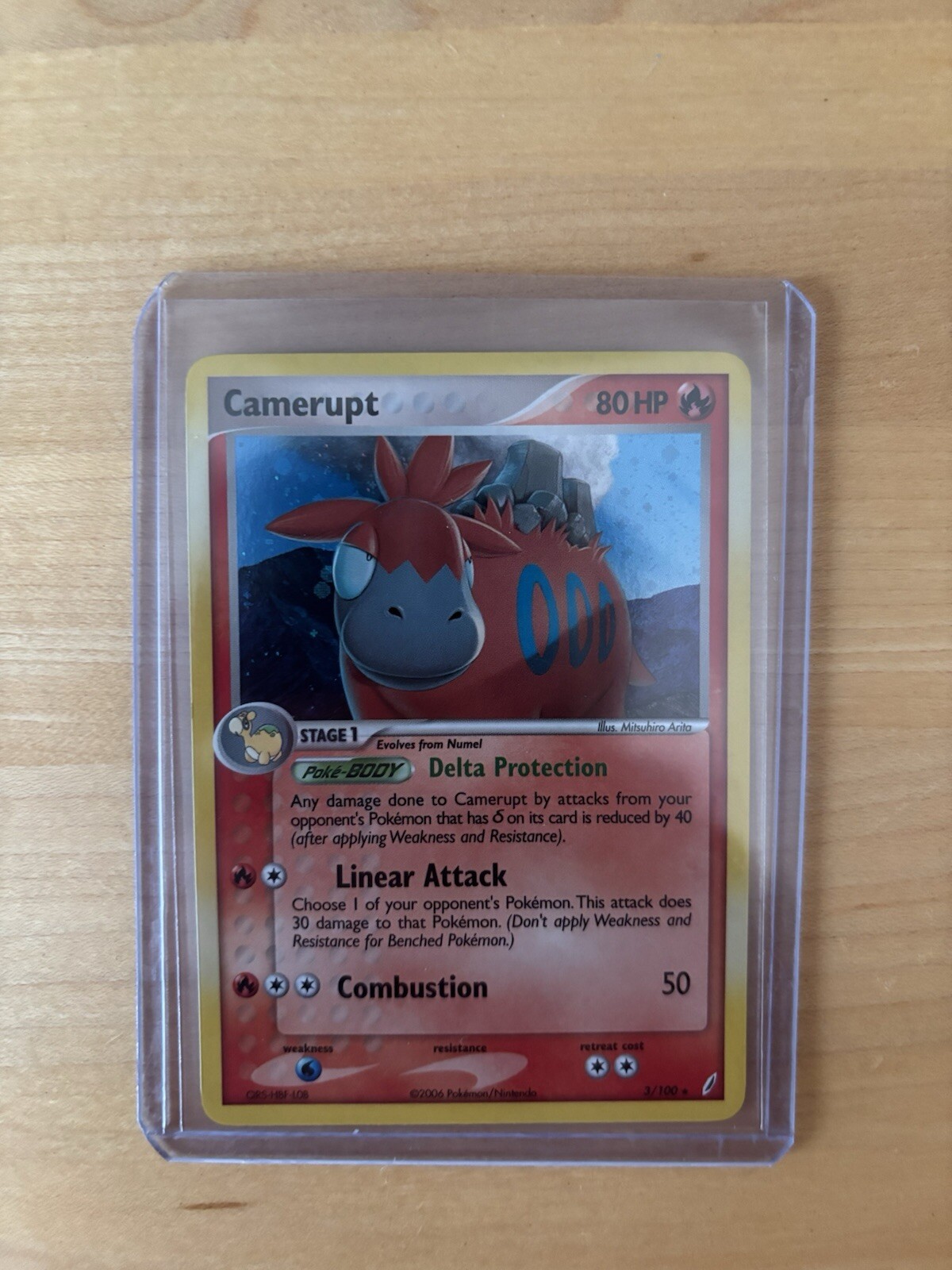Pokemon Mint EX Crystal Guardians Holo Camerupt 3/100