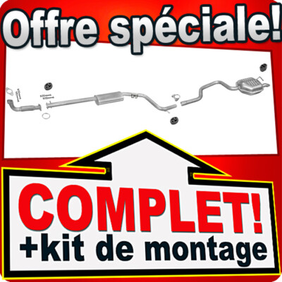 Ligne D'échappement Complète Pour Ford Mondeo MK3 2.0 TDDi - Kit Silencieux Intermédiaire Et Arrière, Neuf