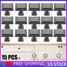 15PCS Black Matte Cabinet Knobs Square Kitchen Drawer Knobs for Cabinet Dresser