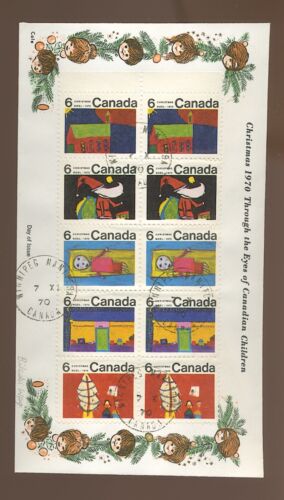 Canada 1970, Yeux d'enfants canadiens, numéro de Noël, couverture premier jour - Photo 1 sur 1