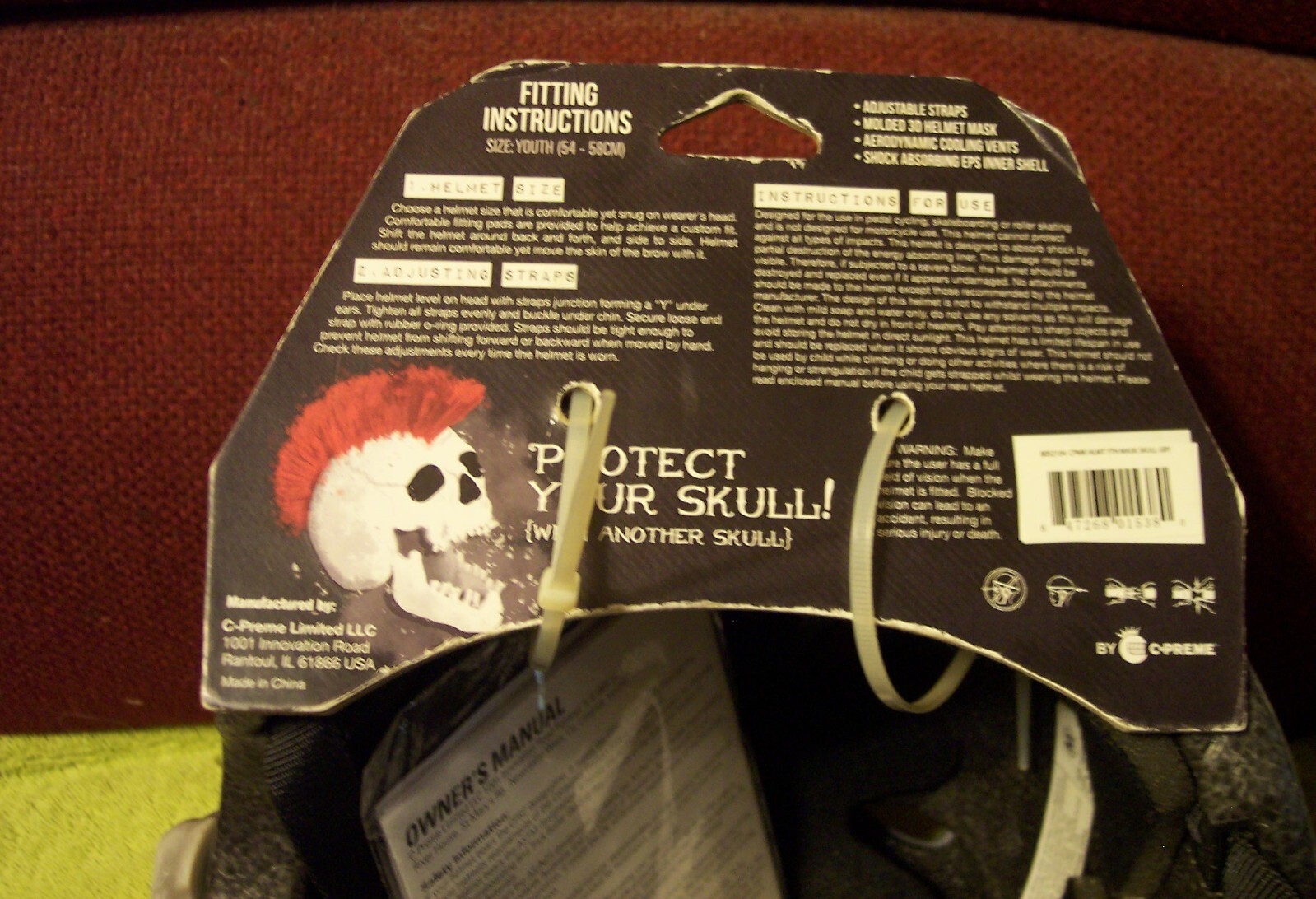 NEW Skull Mask Helmet KRASH With Attached Mask Ages 8-14 Size M NWT