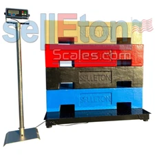 SL-700-4x4 Industrial Floor Scale Pallet 10,000 Lbs X 1 Lb 4'x4' (48"X48")