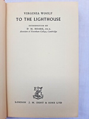 To The Lighthouse by Virginia Woolf, J. M. Dent & Sons,1960 | eBay