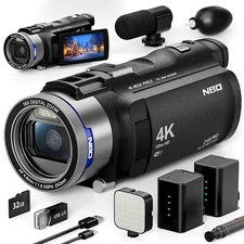 5K Video Camera Camcorder 3.0" IPS Vlogging Camera 48MP Video Camera W/ 32GB TF