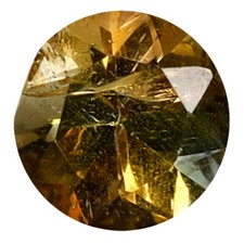 0.62 ct Extraordinary Round 6 x 4 mm Unheated / Untreated Yellow Tanzanite