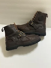NEW Mens Polo Ralph Lauren Oslo High Boots Brown 11721-E21 Size 8.5