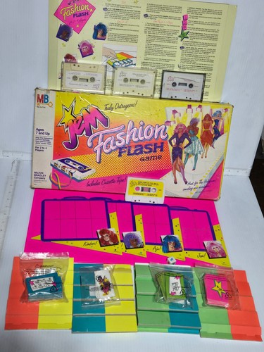 Vintage 1986 Jem Fashion Flash Board Game Milton Bradley Hasbro Nearly Complete - Picture 2 of 24