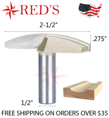 Tideway Carbide PRO LC18264008 2-1/2'' Cove Crown or Bowl 1/2'' shank router bit