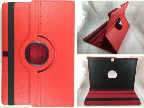 FUNDA + CRISTAL TEMPLADO TABLET BQ AQUARIS M10 10" GIRATORIA 360º ROJO