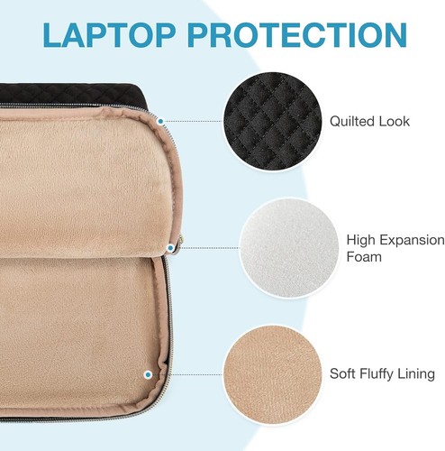 Élégante housse noire pour ordinateur portable MacBook Pro 15,6" et plus, bandoulière - Photo 7/9