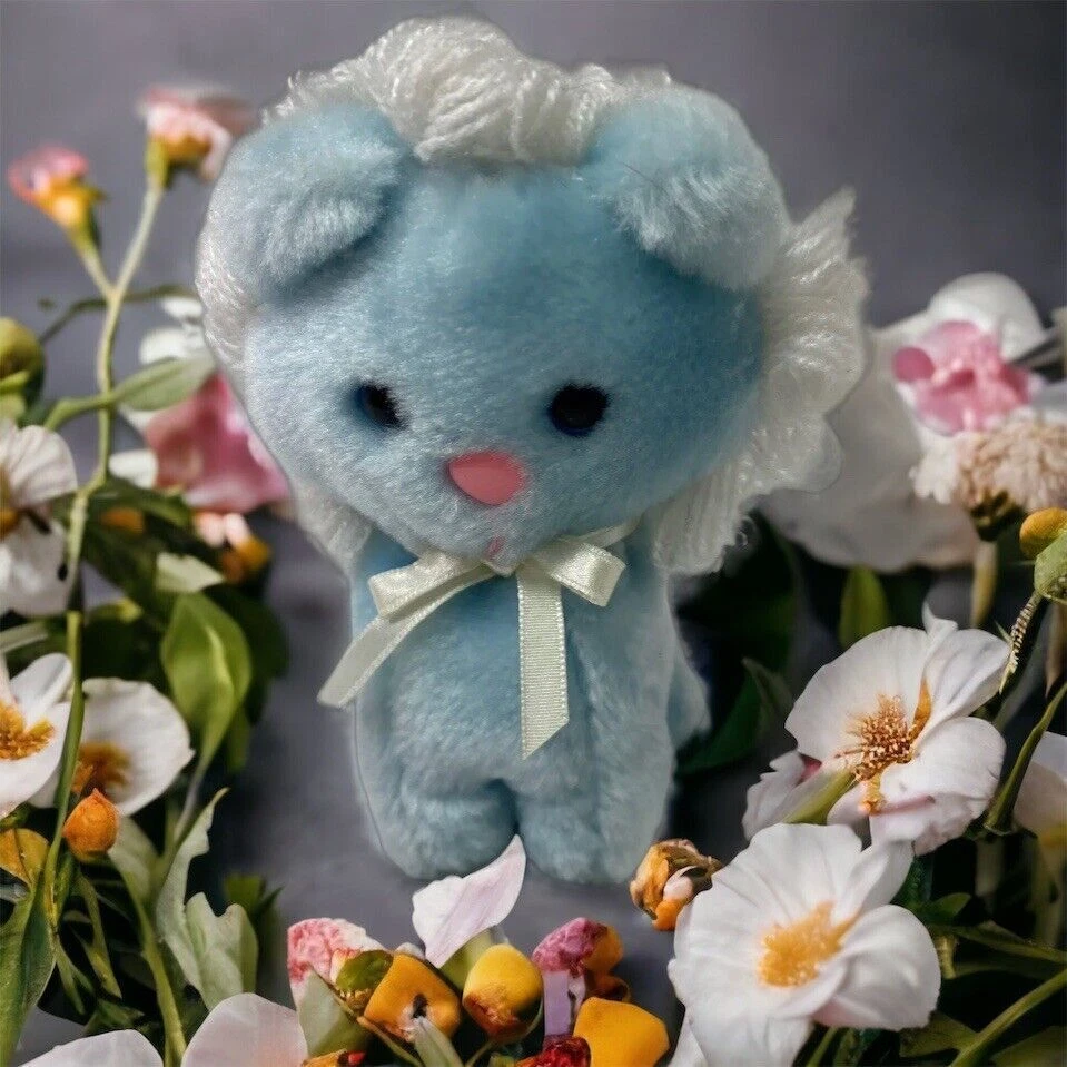 Vintage Quiltex Lion Plush Blue 5 in Rare EUC Stuffed Animal Blue Eyes - Image 2 of 4