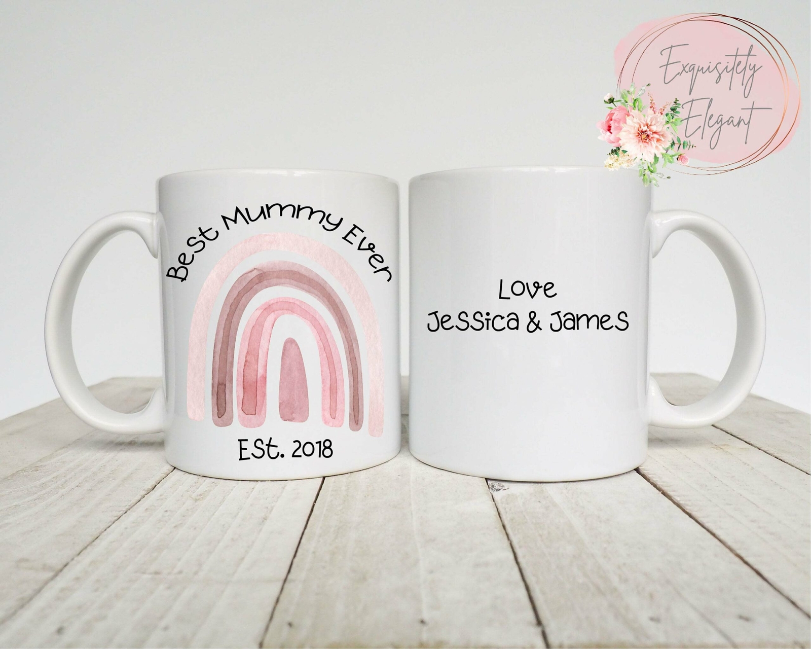 Pink Rainbow Mummy Mug Mothers Day Mug Gift Cute Mug Mum Mug Custom Mug Birthday