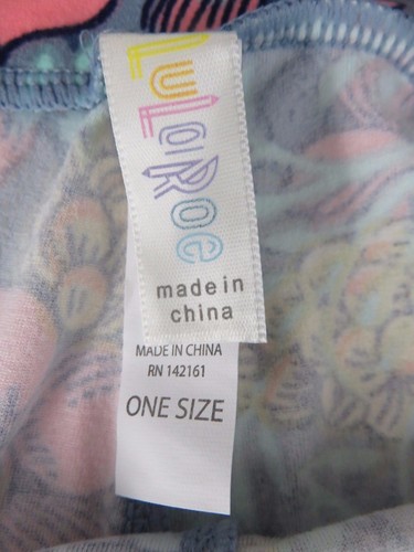 LuLaRoe Leggings Pink/Blue/Purple/Yellow Floral Design One Size - Picture 4 of 6