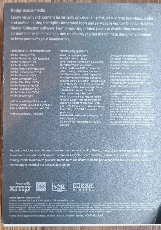 Adobe Creative Suite 4 Master Collection Education Version Mac OS - Image 2 of 4