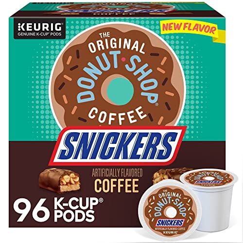 The Original Donut Shop Snickers Coffee Keurig Single Serve K-Cup Pods Flavor...