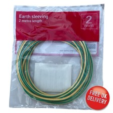 PVC 2mm GREEN/YELLOW EARTH SLEEVING - 2 METRES