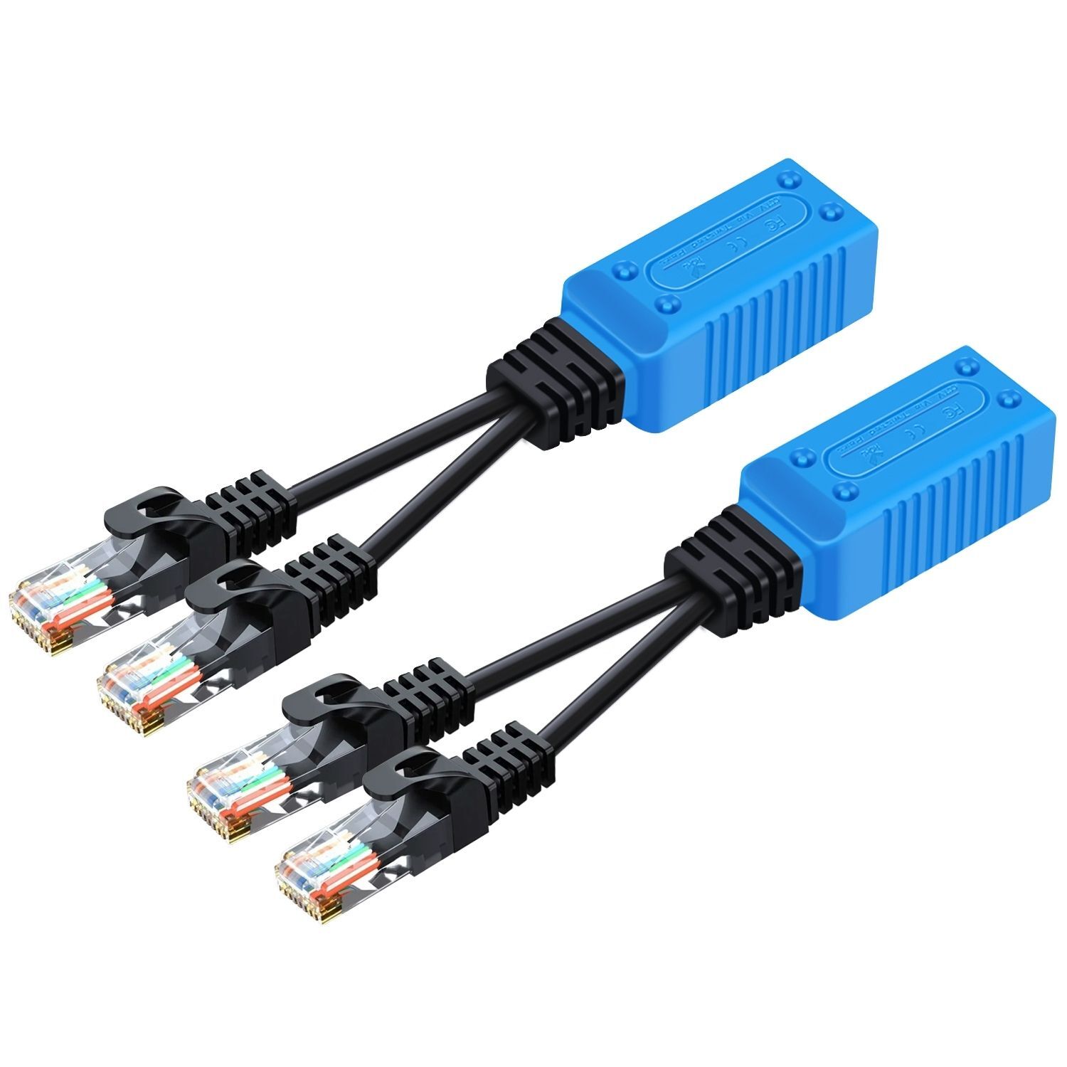 2-in-1 RJ45 Ethernet Combiner Splitter for Cat5e Cat6 POE Data-image