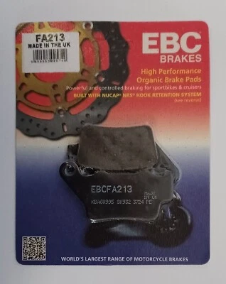 Plaquettes de Frein Arrière EBC Organic Pour INDIAN SCOUT (2017 à 2025) FA213 - Photo 1/4