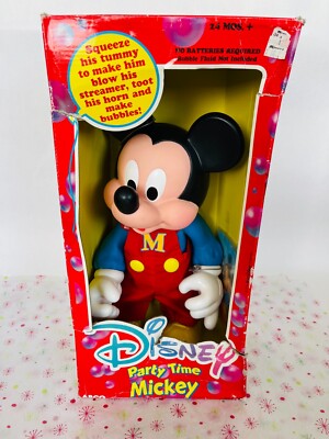 New Vintage Genuine Disney Arco Mickey Mouse Party Time Poseable Vinyl Doll