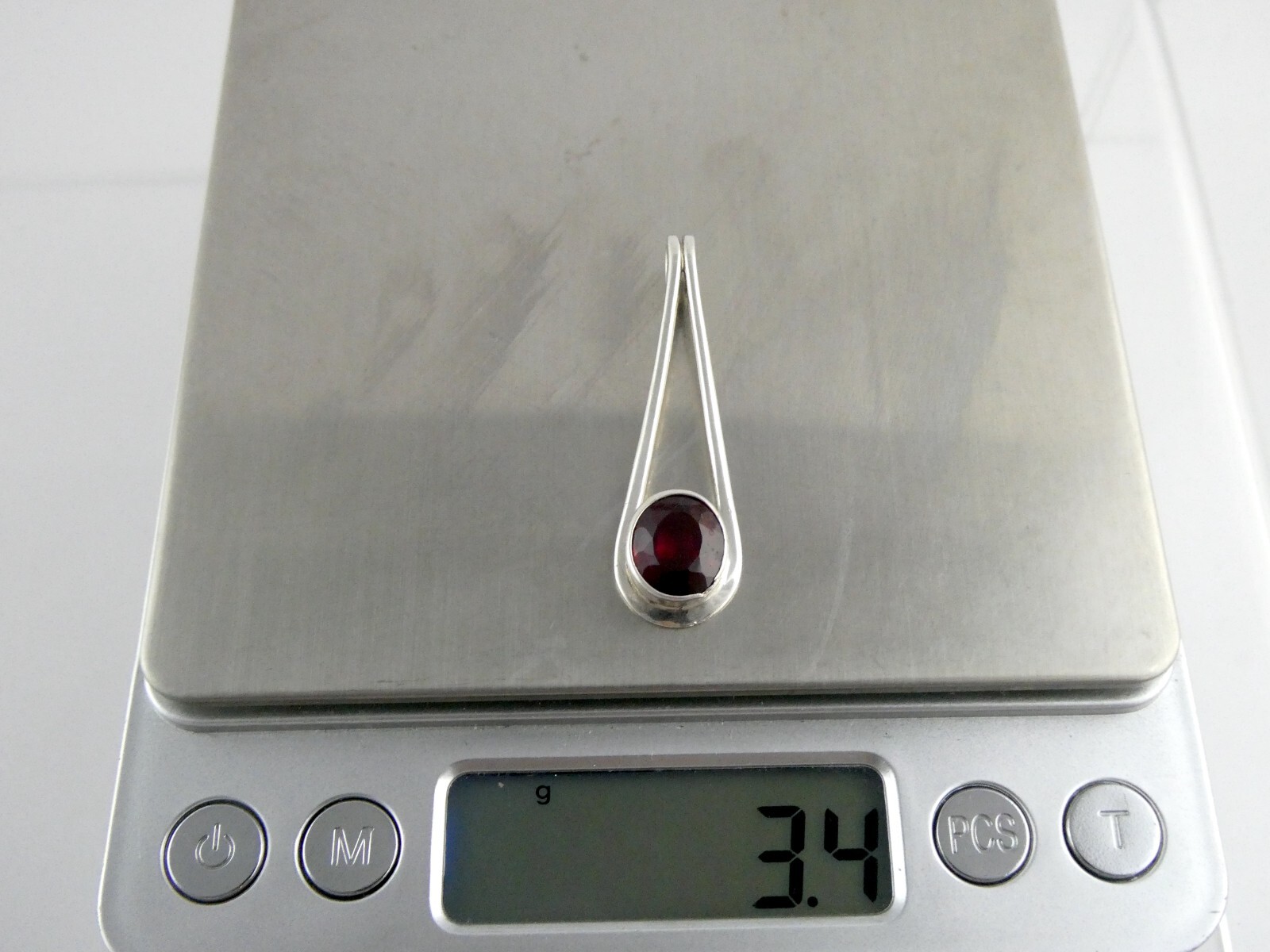 Sterling Silver Oval Cut Ruby Teardrop Shape Slid… - image 12