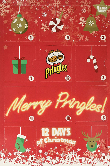 Pringles Advent Calendar Chrismas Santa 12 Days Merry Pringles Flavoured Crisp For Sale Ebay