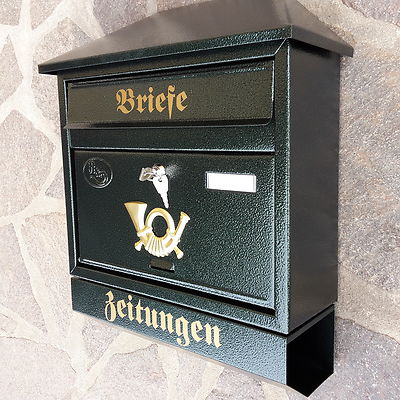 Antik Grün Zeitungsrolle Zeitungsbox