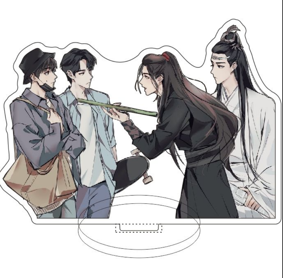 Cartoon Anime Acrylic Wei Wuxian Decoration Toys Lan WangJi two-sided  Collection Model Figure Model Toys Acrylic Stand Figure Mo Dao Zu Shi  Figure Model Plate B 