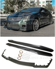 For 11-15 Cts-v Coupe | Carbon Fiber Package Front Splitter Lip & Side Skirts